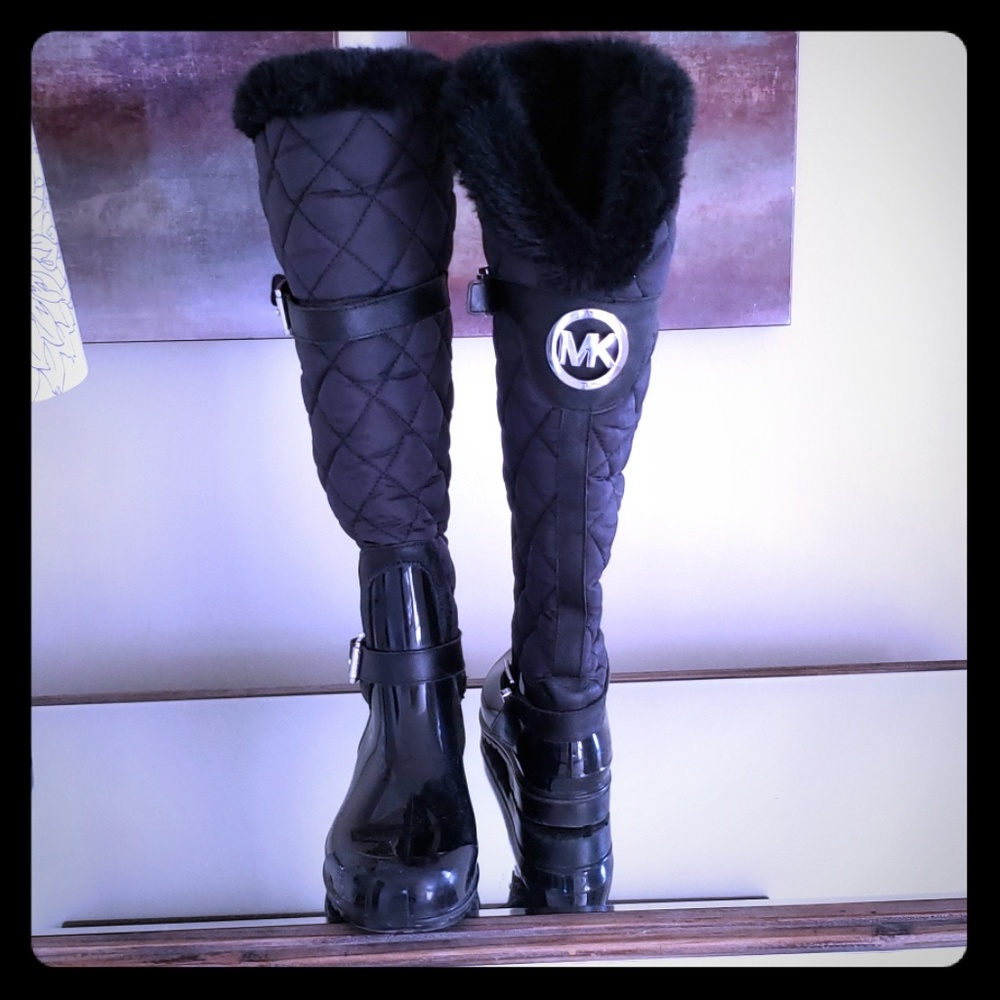 Michael Kors Black Winter/Rain Boots sz 7